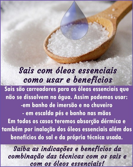 Sais com óleos essenciais